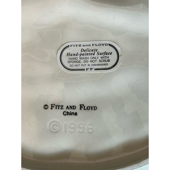 Fitz and Floyd 1996 Vibrant Colorful 'Coq du Village' Majolica Rooster Plate - Picture 8 of 9